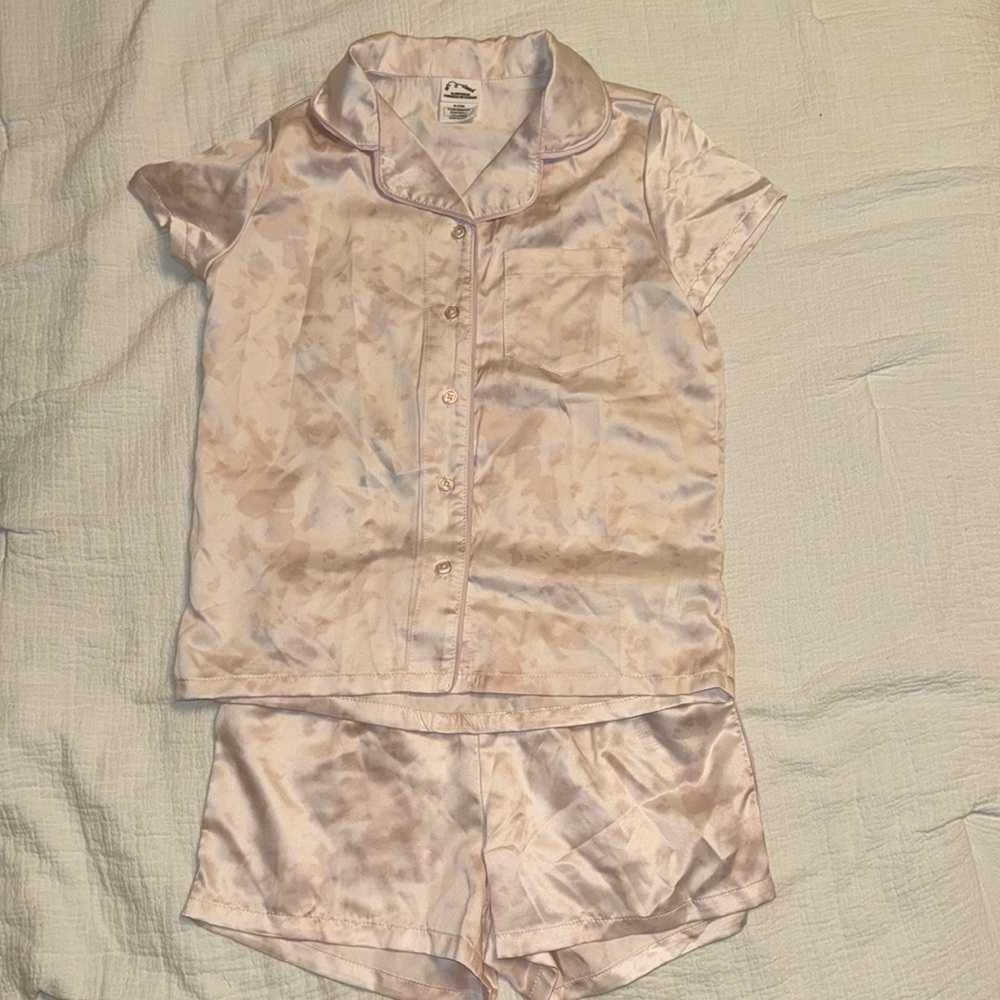 Kids pink tie dye sleepwear set